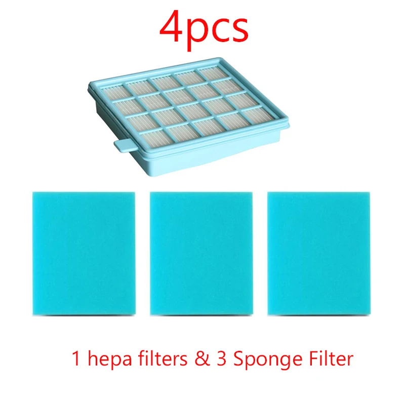 4 шт./лот наборы фильтров для philips FC8470 FC8471 FC8472 FC8473 FC8474 FC8476 FC8477 1 hepa фильтры и 3