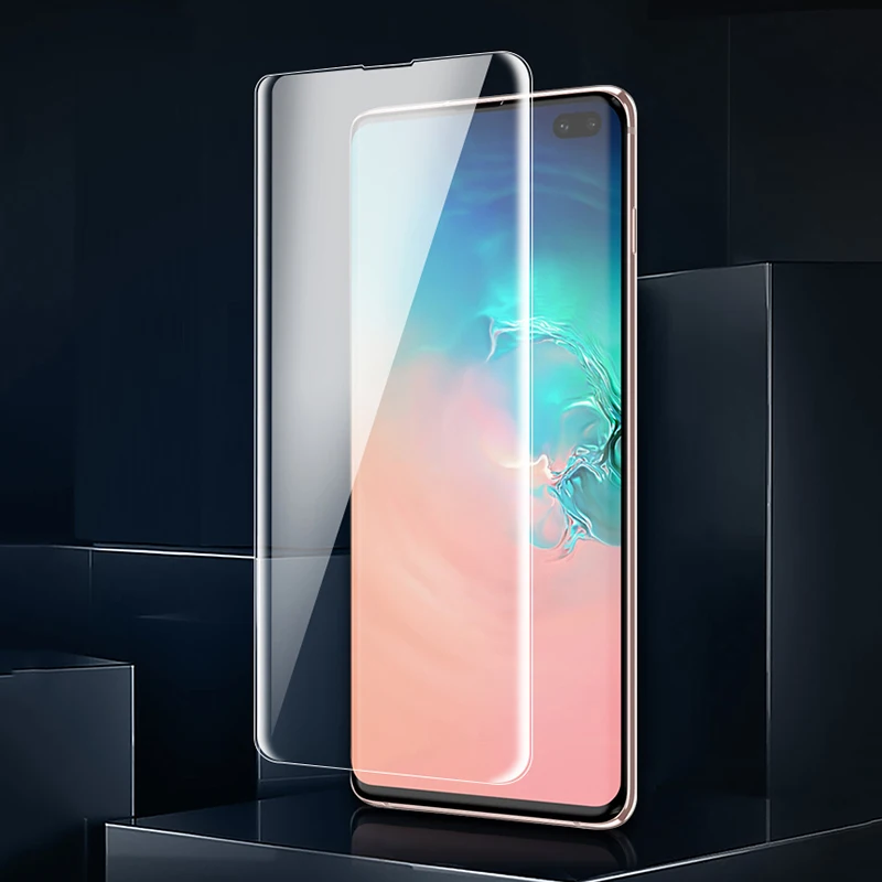 EXUNTON для samsung Galaxy S10 Plus S10e 3D УФ жидкость изогнутый полный клей передний Закаленное