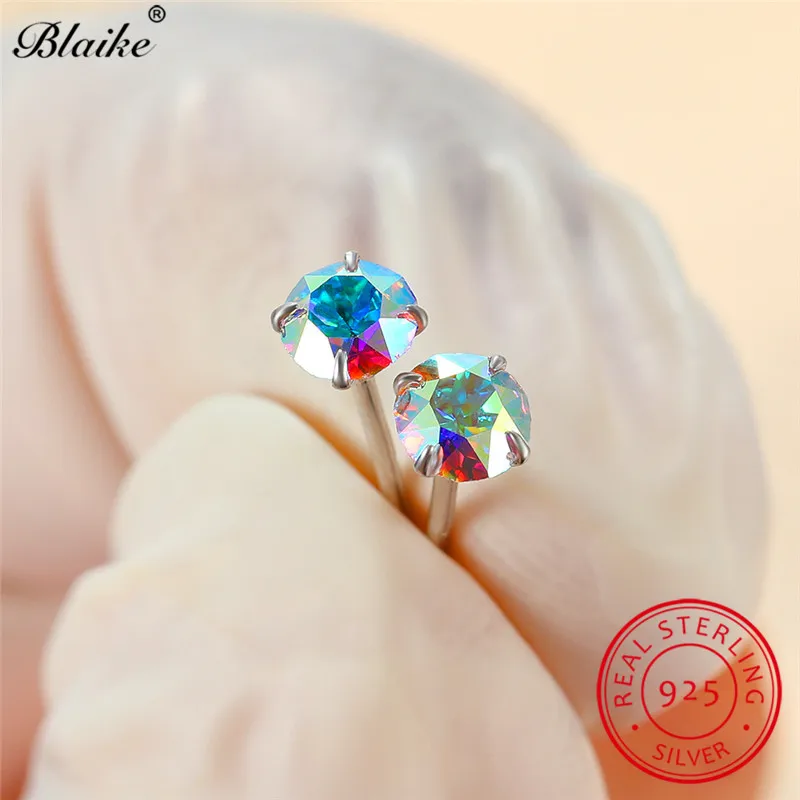 s925 Sterling Silver Earrings Rainbow Crystal Stone Small Bar Stud Earrings For Women Men Minimalist Round Earrings Fine Jewelry
s925 Sterling Silver Earrings Rainbow Crystal Stone Small Bar Stud Earrings For Women Men Minimalist Round Earrings Fine Jewelry