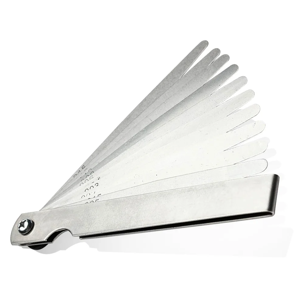 17 Blades 0.02-1.00MM Metric Feeler Gauge Stainless Steel Foldable Thickness Gap Metric Filler Feeler Gauges Measuring Tools
17 Blades 0.02-1.00MM Metric Feeler Gauge Stainless Steel Foldable Thickness Gap Metric Filler Feeler Gauges Measuring Tools