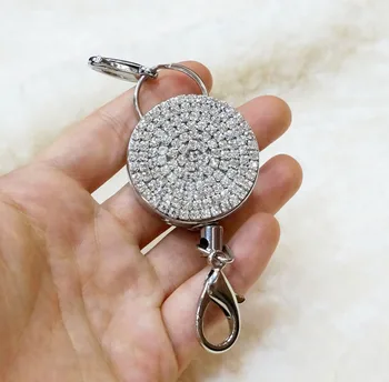 New Bling Crystal Metal Retractable Reel Recoil ID Badge Name Tag Key Card Badge Holder with Clip 1pcs
New Bling Crystal Metal Retractable Reel Recoil ID Badge Name Tag Key Card Badge Holder with Clip 1pcs