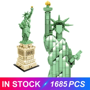 

Sembo Technic Statue Of Liberty 17011 LeSet 21042 Creator City Architecture Building Blocks Bricks Educational Toys Diy Gifts