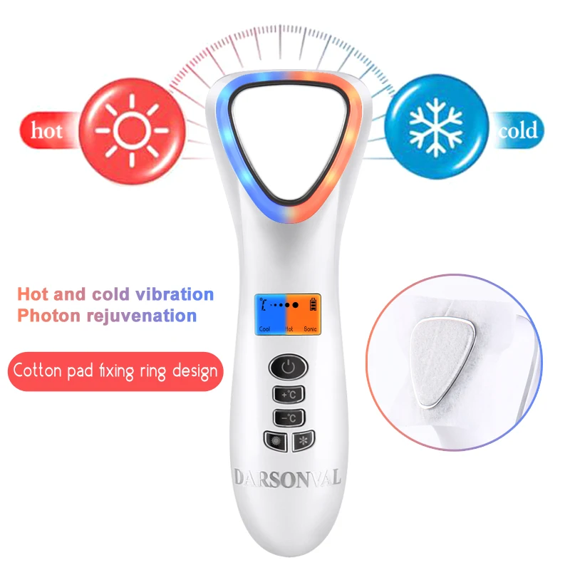 DARSONVAL Ultrasonic LED photon Cold and Heat Hammer Facial Equipment Facial Body Firming Lifting Massager Skin Care Beauty
DARSONVAL Ultrasonic LED photon Cold and Heat Hammer Facial Equipment Facial Body Firming Lifting Massager Skin Care Beauty