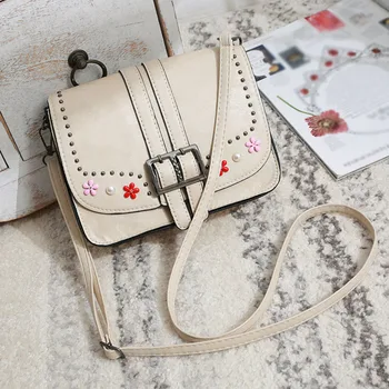 Retro Rivet Messenger Bags Flower Solid Color pu leather Shoulder Bags Cross Body Messenger Bag retro pu leather shoulder bag A1 
Retro Rivet Messenger Bags Flower Solid Color pu leather Shoulder Bags Cross Body Messenger Bag retro pu leather shoulder bag A1