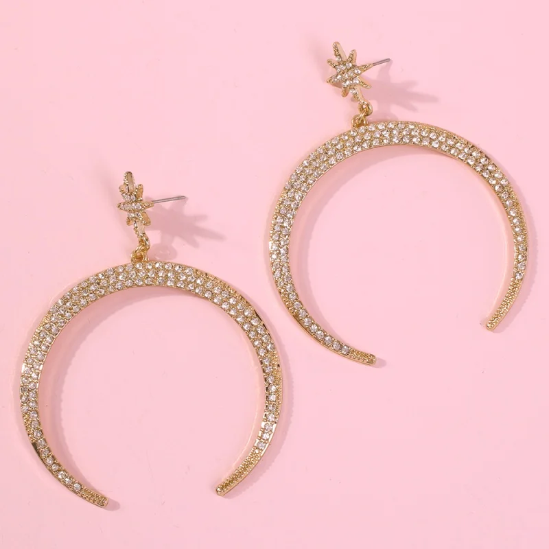 Lalynnlys 2019 New Hot Crescent Star Drop Earrings For Women Rhinestone Crystal Dangle Earrings Fashion Jewelry Wholesale E62901
Lalynnlys 2019 New Hot Crescent Star Drop Earrings For Women Rhinestone Crystal Dangle Earrings Fashion Jewelry Wholesale E62901
