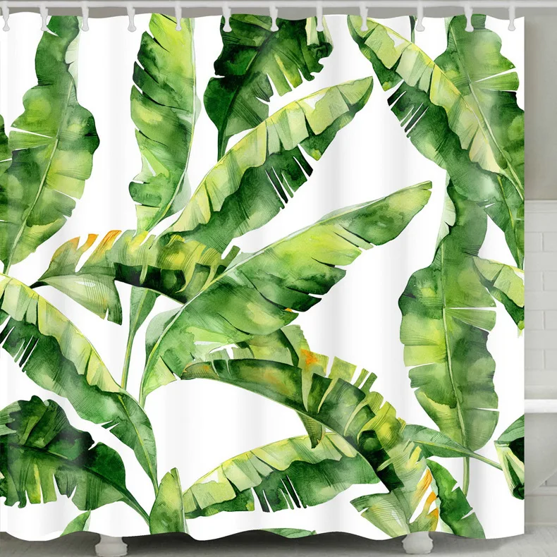Nordic зеленые тропические растения душевая Шторы s для Ванная комната