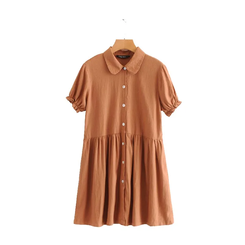 QZ022 New Fashion Girl's Solid Color Buttons Deco Pleated Bottom Dress Ladies Match All Dresses Vestidos
QZ022 New Fashion Girl's Solid Color Buttons Deco Pleated Bottom Dress Ladies Match All Dresses Vestidos