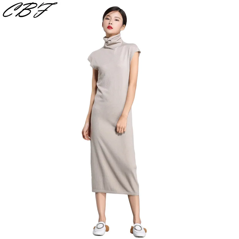 CBF 2019 spring Women's Knitted Cashmere Wool Dress Heap collar Sleeveless style high quality Sexy and thin Dress
CBF 2019 spring Women's Knitted Cashmere Wool Dress Heap collar Sleeveless style high quality Sexy and thin Dress
