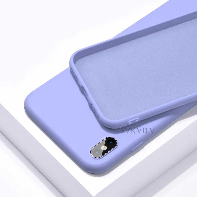 Жидкий силиконовый чехол из микрофибры для iphone XS MAX 7 8 Plus XR X 10 6 6S Ударопрочный
