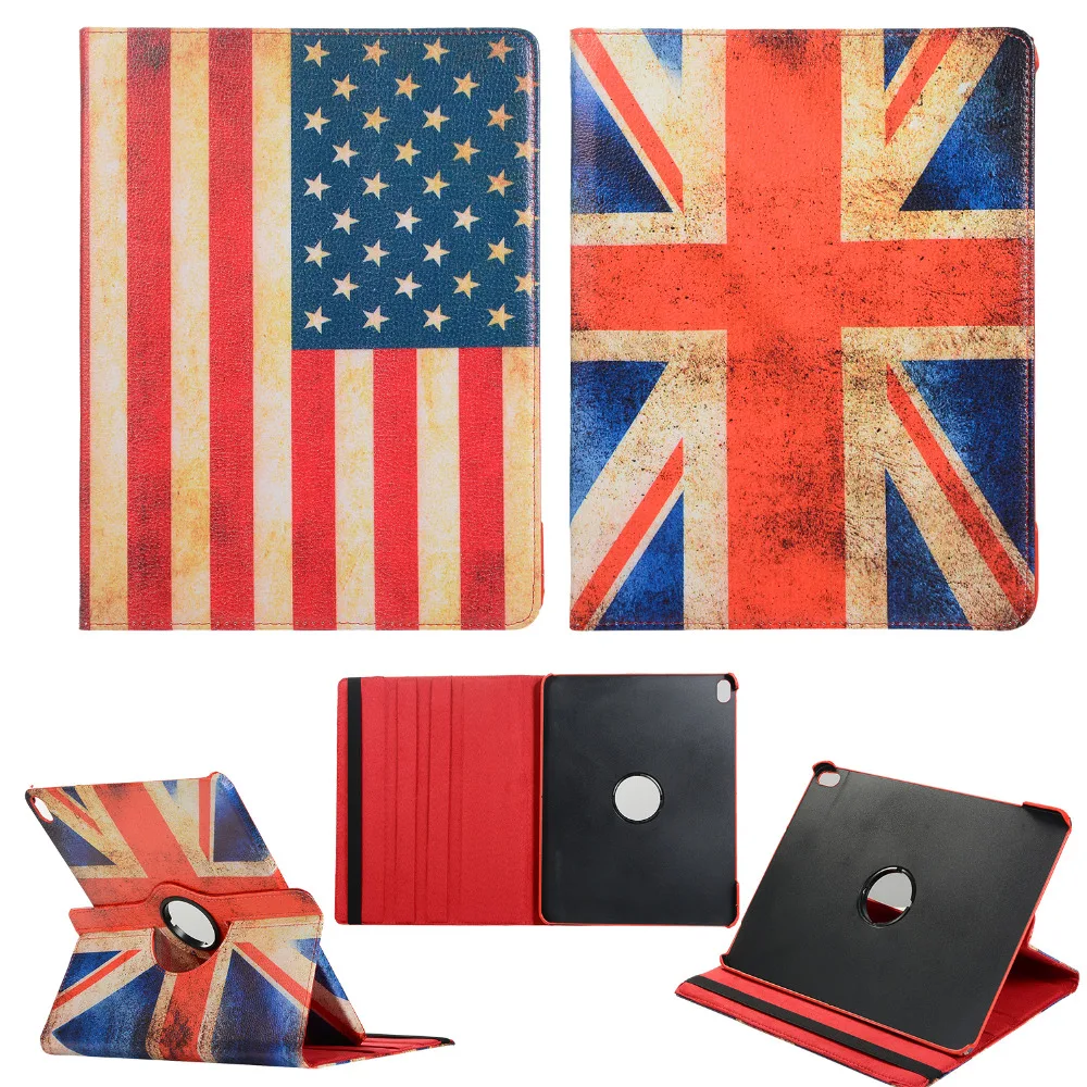 360 Degree Rotating Stand Leather US/UK Flag Smart Case For Apple iPad Pro 12.9 2018 12.9" Tablet Cover Coque Funda + Film + Pen
360 Degree Rotating Stand Leather US/UK Flag Smart Case For Apple iPad Pro 12.9 2018 12.9" Tablet Cover Coque Funda + Film + Pen