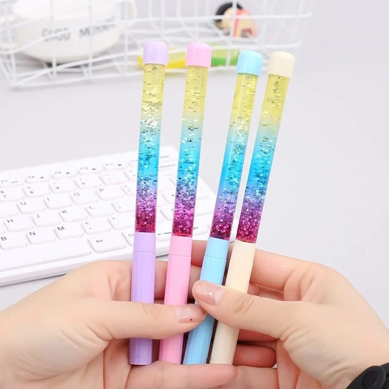 Cute 0.5mm Fairy Stick Ballpoint Pen Drift Sand Glitter Crystal Pen Rainbow Color Creative Ball Pen Kids Gift Novelty Stationery
Cute 0.5mm Fairy Stick Ballpoint Pen Drift Sand Glitter Crystal Pen Rainbow Color Creative Ball Pen Kids Gift Novelty Stationery