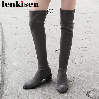 European style sexy girls high fashion streetwear luxury round toe med crystals heels plus size stretch thigh high boots L05
European style sexy girls high fashion streetwear luxury round toe med crystals heels plus size stretch thigh high boots L05