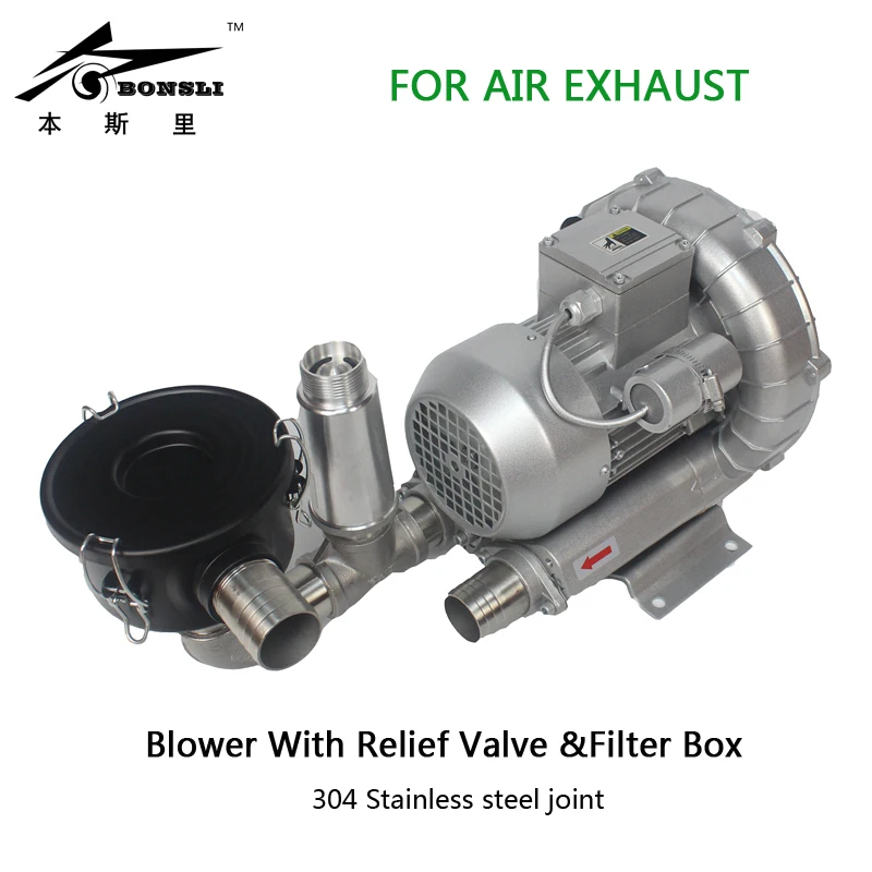 370w triphase small turbo air suck vacuum blower with Relief Valve and dust filter box
370w triphase small turbo air suck vacuum blower with Relief Valve and dust filter box
