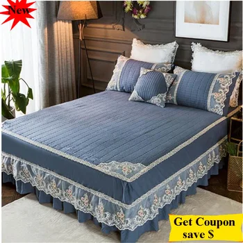 free shipping 3pcs lace quilted padded non-slip mattres cover thick cotton bedskirt quality bed cover solid color bedspread
free shipping 3pcs lace quilted padded non-slip mattres cover thick cotton bedskirt quality bed cover solid color bedspread