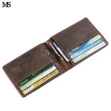 2017 Brand Men Genuine Leather Vintage Money Clips Wallet Crazy Horse Leather Male Solid Brown Short Purse Card bag Fashion j50
2017 Brand Men Genuine Leather Vintage Money Clips Wallet Crazy Horse Leather Male Solid Brown Short Purse Card bag Fashion j50
