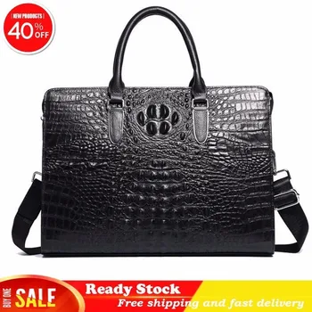 Luxury Crocodile Pattern Mens Handbags Genuine Leather Men Business Briefcase Cowhide 14" Laptop Bag Shoulder Messenger Bag Best
Luxury Crocodile Pattern Mens Handbags Genuine Leather Men Business Briefcase Cowhide 14" Laptop Bag Shoulder Messenger Bag Best