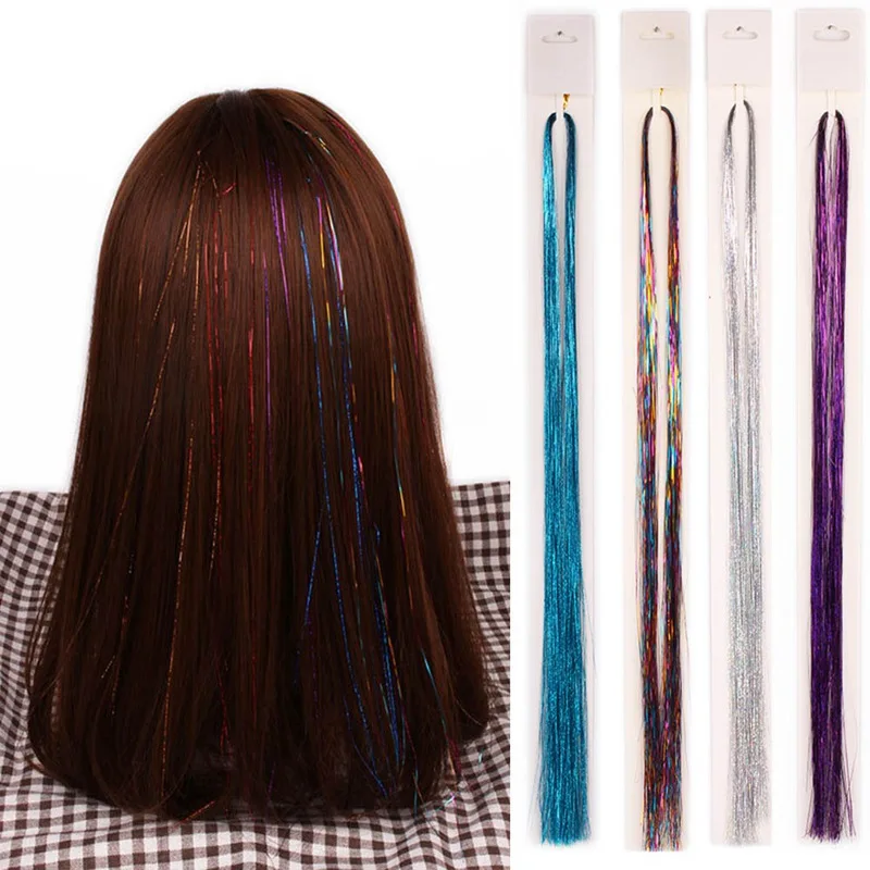 Gold Silver Colorful Sparkel Shiny Effect Synthetic Hair Extension Hair Tinsel Hair Weaving Decoration Floss Crafts DIY
Gold Silver Colorful Sparkel Shiny Effect Synthetic Hair Extension Hair Tinsel Hair Weaving Decoration Floss Crafts DIY