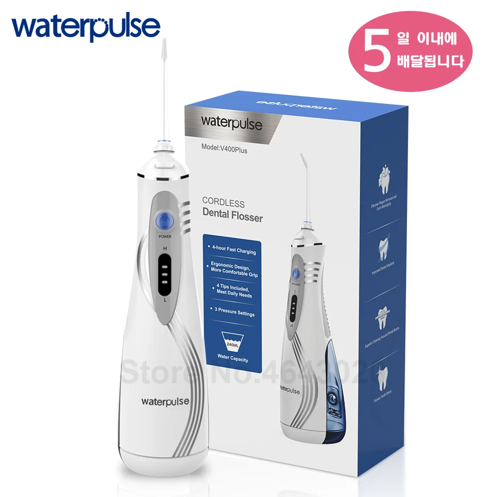 Waterpulse V400P Oral Irrigator Portable Dental Flosser With 4pcs Jet Tips Electronic Water Flosser Irrigator Dental Care Teeth
Waterpulse V400P Oral Irrigator Portable Dental Flosser With 4pcs Jet Tips Electronic Water Flosser Irrigator Dental Care Teeth