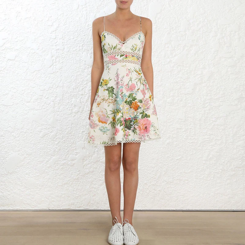 2019 Sping Lace Floral Print Spaghetti Strap Sexy Woman Mini Dress Deep V-Neck Backless Pleated Elegant Dress Vestidos de Fiesta
2019 Sping Lace Floral Print Spaghetti Strap Sexy Woman Mini Dress Deep V-Neck Backless Pleated Elegant Dress Vestidos de Fiesta