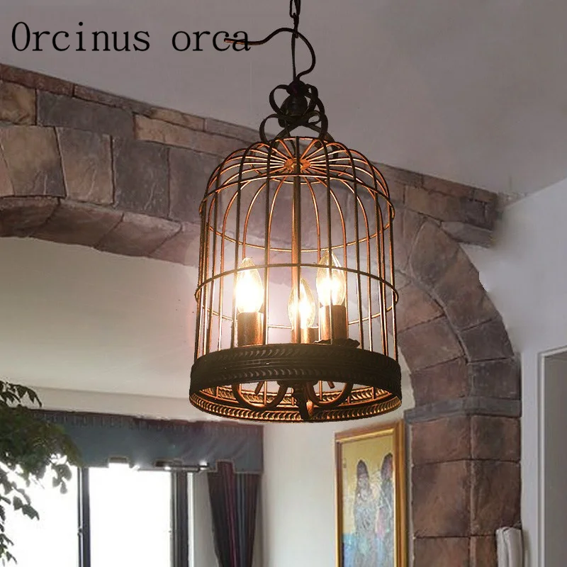 European style iron bird cage chandelier retro personality bar table lamp three restaurants bars clothing stores chandeliers
European style iron bird cage chandelier retro personality bar table lamp three restaurants bars clothing stores chandeliers