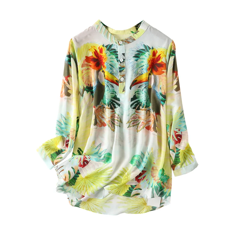 Women Summer 100% Natural Silk Blouse Real Silk Half Sleeve Basic Shirt office wear floral Top Shirts Silk Blouses for Women
Women Summer 100% Natural Silk Blouse Real Silk Half Sleeve Basic Shirt office wear floral Top Shirts Silk Blouses for Women
