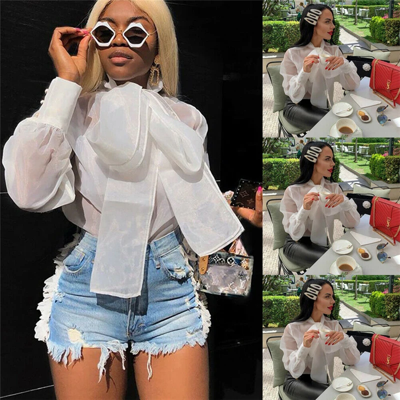 HIRIGIN Creative Fashion Women Holiday Summer Long Sleeve Loose Chiffon Big Bow Blouse Evening Party Club Beach Holiday Shirt
HIRIGIN Creative Fashion Women Holiday Summer Long Sleeve Loose Chiffon Big Bow Blouse Evening Party Club Beach Holiday Shirt
