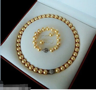 fast shipping Pretty 10mm Yellow Shell Pearl Necklace Bracelet Earring Jewelry Set 18" 8
fast shipping Pretty 10mm Yellow Shell Pearl Necklace Bracelet Earring Jewelry Set 18" 8