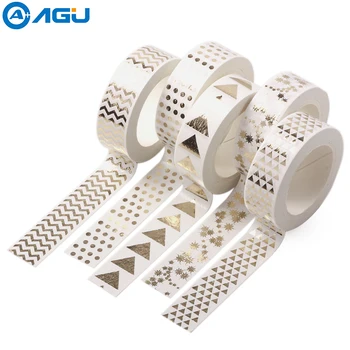 AAGU 5PCS/Lot Dot Triangle Design Foil Washi Tape Office Supplies Stantionery Sticker Paper Tape Hand Tear Paper Masking Tape
AAGU 5PCS/Lot Dot Triangle Design Foil Washi Tape Office Supplies Stantionery Sticker Paper Tape Hand Tear Paper Masking Tape