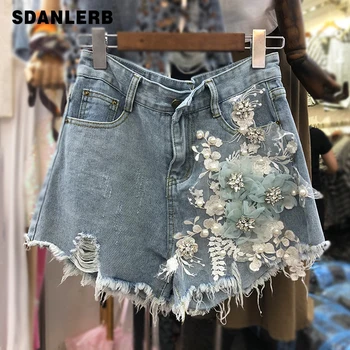 Plus Size Fit S - 5XL High Waist Denim Jeans Shorts Woman Summer New Big Code Loose Embroidery Flower Wide-legged Hot Pants
Plus Size Fit S - 5XL High Waist Denim Jeans Shorts Woman Summer New Big Code Loose Embroidery Flower Wide-legged Hot Pants