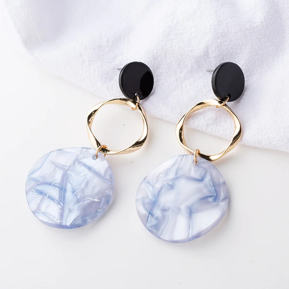 Hollow Round Alloy Cap Acetate plate Drop Earrings For Women Acrylic Square Earrings Fashion Jewelry Trend Accessories
Hollow Round Alloy Cap Acetate plate Drop Earrings For Women Acrylic Square Earrings Fashion Jewelry Trend Accessories