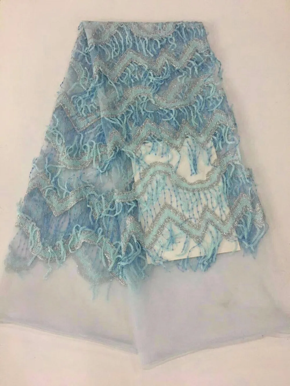 Lace fabric Africa high quality lace tassel fabric handmade, French sari 3D printed mesh lace fabric for the wedding dress.YZ090
Lace fabric Africa high quality lace tassel fabric handmade, French sari 3D printed mesh lace fabric for the wedding dress.YZ090