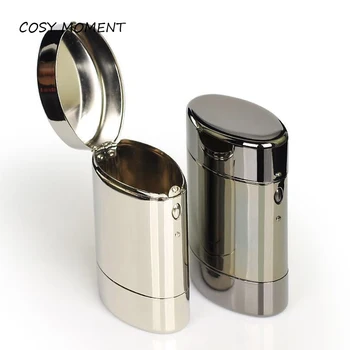 COSY MOMENT Portable Silver Black Cigarette Case Barrelled Metal Desktop Cigarette Box Storage 21pcs Cigarettes Packing YJ425
COSY MOMENT Portable Silver Black Cigarette Case Barrelled Metal Desktop Cigarette Box Storage 21pcs Cigarettes Packing YJ425