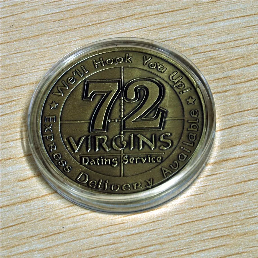 72 Virgins Bronze Antique Challenge Coin (15)