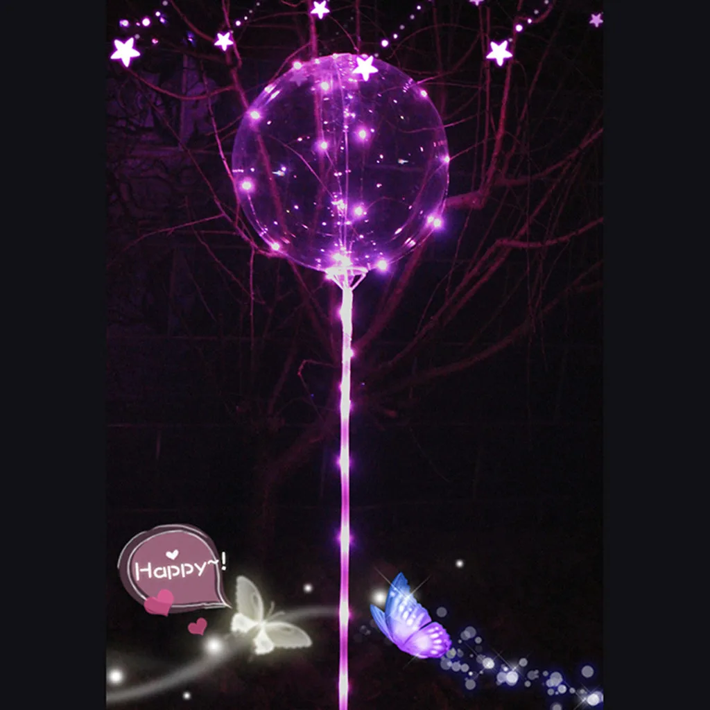 Light - Reusable Luminous Led Balloon Transparent Round Bubble Decoration Party Wedding Party balloon
