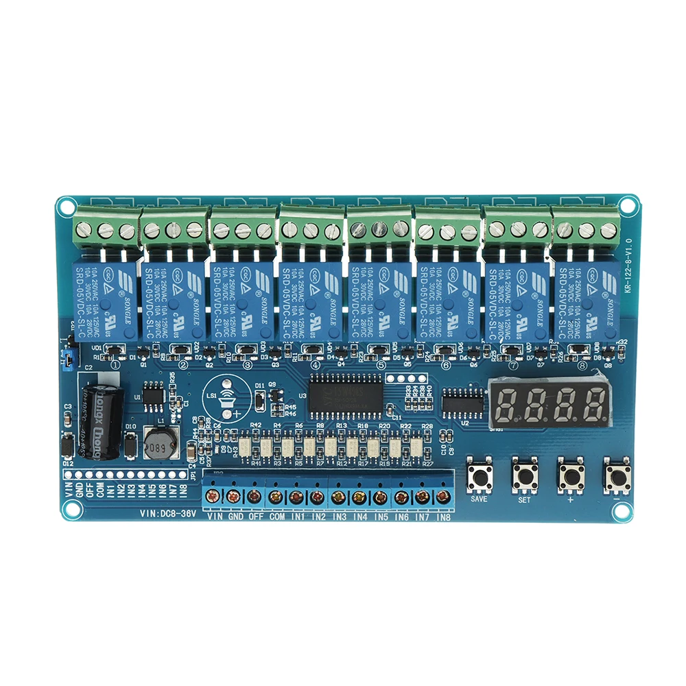 DC 8V To 36V Industrial Grade 8 Channel Multi-function Relay Module Wide Voltage Supply Module
DC 8V To 36V Industrial Grade 8 Channel Multi-function Relay Module Wide Voltage Supply Module
