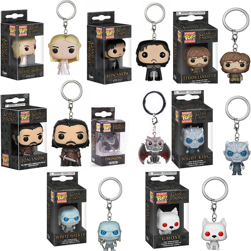 FUNKO POP New Game of Thrones JON SNOW DAENERYS Night KING Ghost Tyrion Action Figure Keychain Toys for Children Christmas Gift
FUNKO POP New Game of Thrones JON SNOW DAENERYS Night KING Ghost Tyrion Action Figure Keychain Toys for Children Christmas Gift