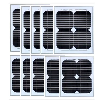 Solar Panels 12v 100w Zonnepaneel 12 volt 10 Watt 10Pcs Solar Home System Battery Charger Solar Lighting System Caravan Car Camp
Solar Panels 12v 100w Zonnepaneel 12 volt 10 Watt 10Pcs Solar Home System Battery Charger Solar Lighting System Caravan Car Camp