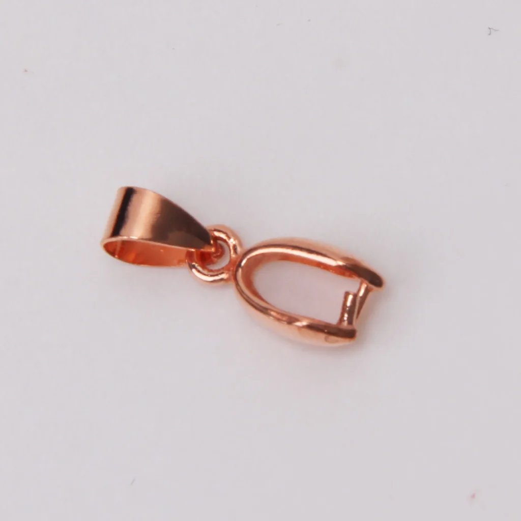 20Pcs 18KGP Gold Plated Finding 18mm Pendant Pinch Bail DIY Supplies