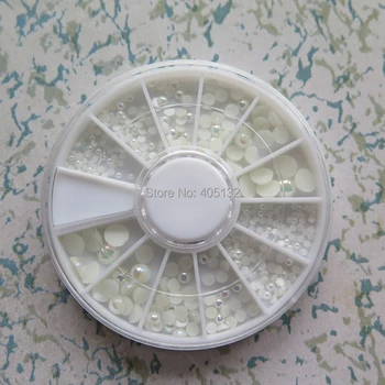 OD-141 Free Shipping 3D 6 sizes Pearl White AB Half-ball Pearl Decoration in wheel Shiny Nail Decoration Lovely 12wheels/lot
OD-141 Free Shipping 3D 6 sizes Pearl White AB Half-ball Pearl Decoration in wheel Shiny Nail Decoration Lovely 12wheels/lot