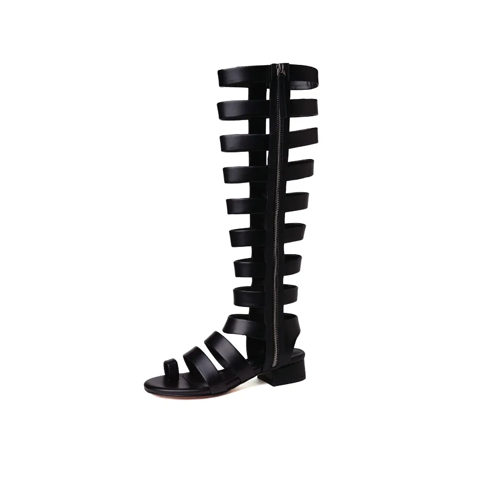 Summer Knee High Genuine Leather Gladiator Sandals Fashion Zipper Womens Sandals Block Mid Heel Casual Party Shoes Beige Black
Summer Knee High Genuine Leather Gladiator Sandals Fashion Zipper Womens Sandals Block Mid Heel Casual Party Shoes Beige Black