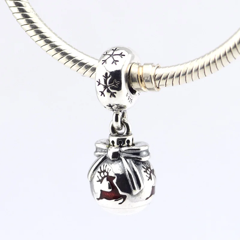 Fits European Charm Bracelets 100% 925 Sterling Silver Original Beads Christmas Ornaments Silve Charm With Red Enamel Wholesale 
Fits European Charm Bracelets 100% 925 Sterling Silver Original Beads Christmas Ornaments Silve Charm With Red Enamel Wholesale
