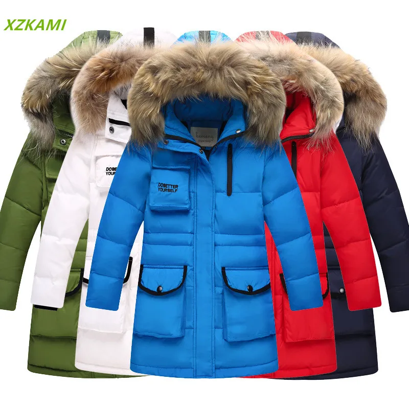 Girls Big Raccoon Fur Collar Hooded Down & Parkas Russian Winter Boys Thickened Warm Duck Down Jackets Kids Down Outerwear Coats
Girls Big Raccoon Fur Collar Hooded Down & Parkas Russian Winter Boys Thickened Warm Duck Down Jackets Kids Down Outerwear Coats