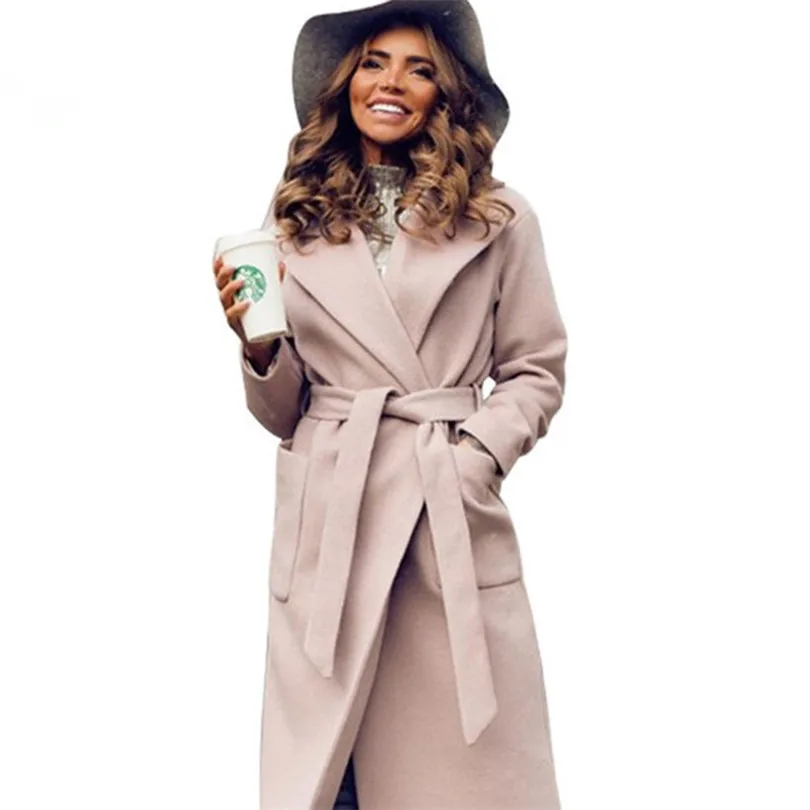2019 Winter Woman Wool Blend Coats Slim Type Female Pockets Coat Outerwear Tapakva Turn Down Collar Long Wool Coat Elegant
2019 Winter Woman Wool Blend Coats Slim Type Female Pockets Coat Outerwear Tapakva Turn Down Collar Long Wool Coat Elegant