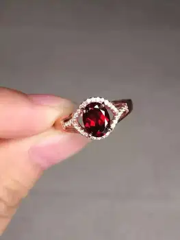 Natural red garnet gem Ring Natural gemstone ring 925 sterling silver trendy Elegant big round women girl party fine Jewelry 
Natural red garnet gem Ring Natural gemstone ring 925 sterling silver trendy Elegant big round women girl party fine Jewelry