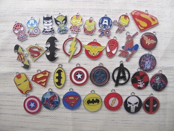 Hot Sale 100 pcs Cartoon superheros batman superman mix Charm Pendants DIY Jewelry Making Accessories For Best Gift kW-80
Hot Sale 100 pcs Cartoon superheros batman superman mix Charm Pendants DIY Jewelry Making Accessories For Best Gift kW-80