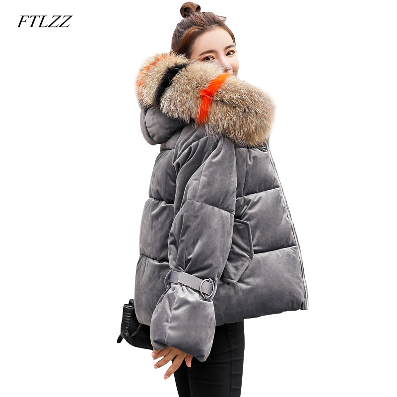 FTLZZ 2019 Women Winter Fur Collar Hooded Velvet Jacket Female Outwear Cotton Padded Warm Coat Thicken Female Short Outwear
FTLZZ 2019 Women Winter Fur Collar Hooded Velvet Jacket Female Outwear Cotton Padded Warm Coat Thicken Female Short Outwear