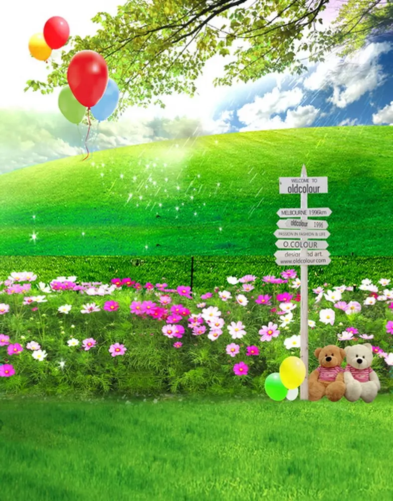 5x7ft Lawn Grass Flowers Tree Balloon Photography Backdrops Photo Props Studio Background
5x7ft Lawn Grass Flowers Tree Balloon Photography Backdrops Photo Props Studio Background