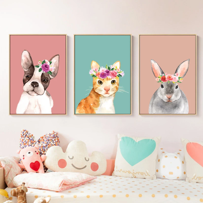 SURELIFE Cute Flower Animals Nursery Wall Art Prints Canvas Paintings Pictures POP Poster Birthday Gift Girls Room Home Decor
SURELIFE Cute Flower Animals Nursery Wall Art Prints Canvas Paintings Pictures POP Poster Birthday Gift Girls Room Home Decor