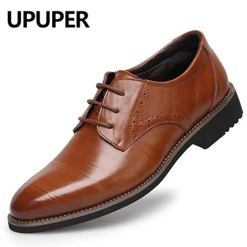 UPUPER Pointed Toe Genuine Leather Mens Dress Shoes Lace-Up Oxfords Business Shoes Black Blue Yellow Men Shoes for Wedding
UPUPER Pointed Toe Genuine Leather Mens Dress Shoes Lace-Up Oxfords Business Shoes Black Blue Yellow Men Shoes for Wedding