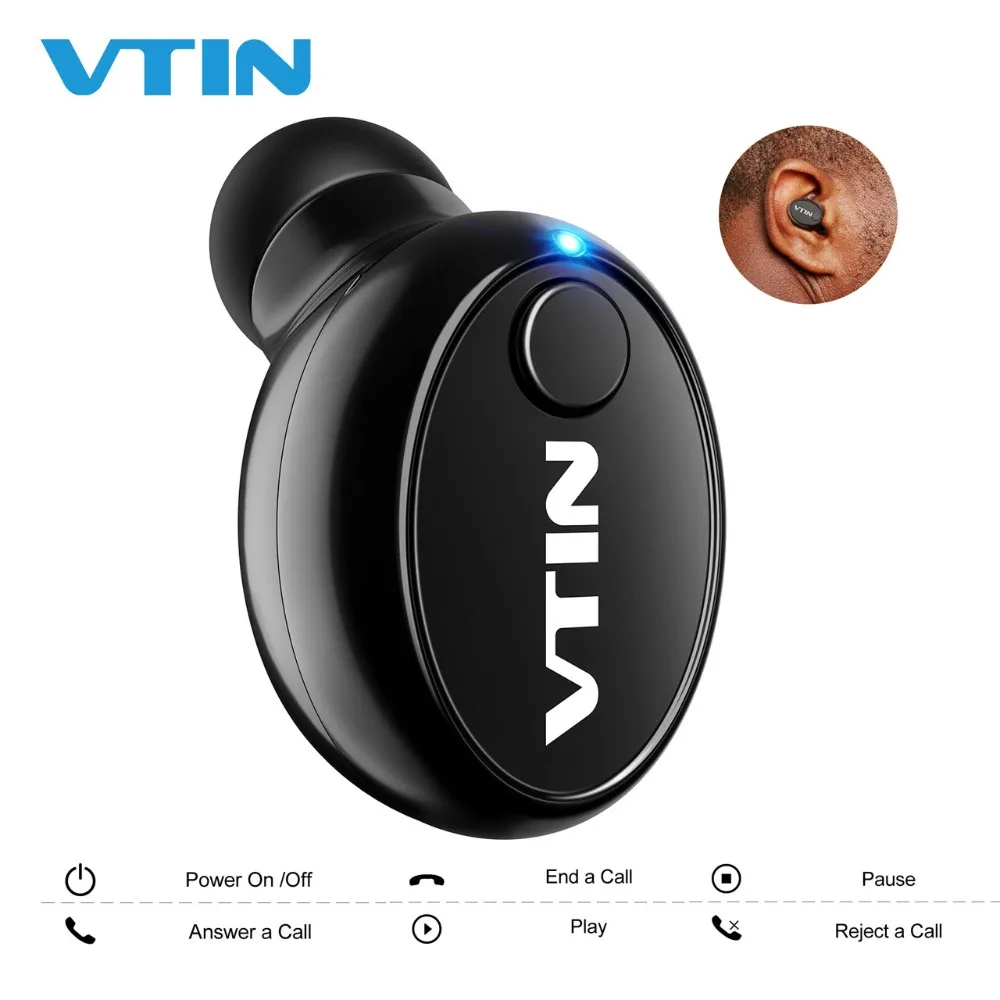 

2018 Newest Wireless Earphone Invisible Mini Single Bluetooth 4.1 Earbud Hands Free Calling Earphone With Mic For Driver Trucker
